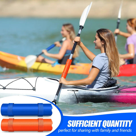 Four Pack Paddle Floats For Kayak Canoe And Paddleboard Keeps Your Paddles Afloat On The Water Blue And Orange Colors