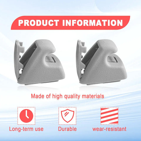 2 Pack Interior Sun Visor Clips For Chevy Tahoe Silverado 1500 GMC Yukon Sierra 1500 Replacement Sun Visor Retainer Clips Gray