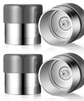 Heavy Duty Four Piece Trailer Wheel Bearing Protectors With Chromed Metal Dust Caps Built Solid Road Warrior Cover For Boats And Trailers Rubber Gasket Seal One Point Nine Eight Inch Axles