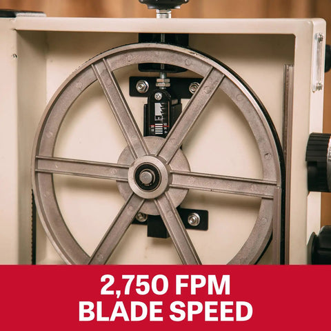 10 Inch Woodworking Band Saw With Stand For Home Shop Use One Half Horsepower Induction Motor 115 Volt Single Phase Benchtop Or Floor Stand Setup Heavy Duty Workhorse For Precise Ripping And Resawing Projects