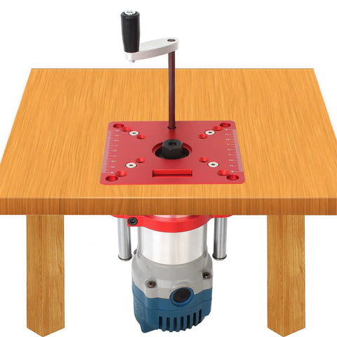 Rock Solid Heavy Duty Aluminum Router Table Lifting System with Circle Clamping for 63.5 to 65 mm Milling Machines, top view