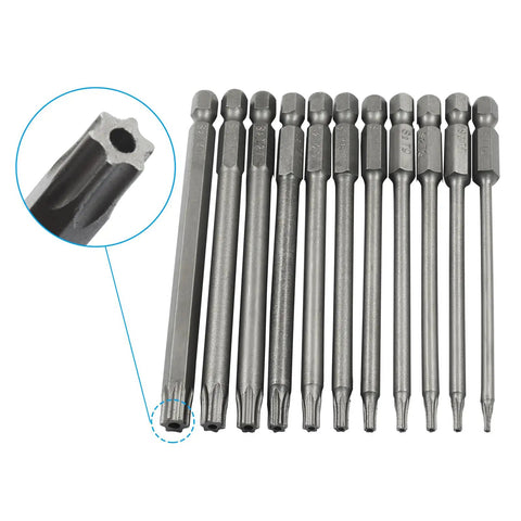 Master Grade Magnetic Torx Bit Collection Featuring T6 Through T40 Security Tips Constructed From Badass Alloy Steel for vacuum servicing.