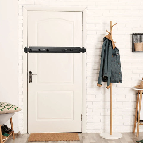 Beefy Door Bar Lock For Home Safety Upgrade And Break In Prevention Heavy Duty Door Brace Reinforcement Fits 26 To 37 Inch Wide Doors Kid Proof Premium Steel Barricade