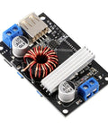 Buck Boost Voltage Regulator Module With USB Port And LCD Display Converts 6 To 30V DC In To 0.5 To 30V DC Out Adjustable