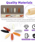 360 Piece Pocket Hole Plug Kit With Screws, 7mm Plastic Plugs in 8 Colors For Pocket Hole Jig, slant oblique hole caps display