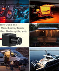 Game Changer 12v Pwm Dimmer Switch For Rvs And Trailers High Side Flicker Free LED Light Control shown in use in various vehicles.
