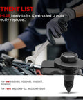Mechanic using wrench with Heavy Duty Body Bolts And U Nuts Kit M8-1.25 For GM Ford Chevy Buick Chrysler Cadillac Cars