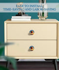 Slick Two Piece Round Cabinet Knobs And Drawer Pulls Featuring Hot Air Balloon Sunset Design With Hella Durable Stainless Steel Build For Kitchen Cabinets And Dressers That Feel Dang Sturdy And Look Sharp on cream nightstand.