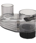 Transparent ABS Dust Shoe For CNC Router Milling, Clear Dust Collector Cover With 38mm Hose, 52mm Spindle Compatibility, Nylon Brush