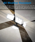 Beast Bright Outdoor Solar Motion Sensor Lights 2 Pack Three Heads Adjustable Flood Light with IP65 waterproof in rain