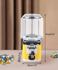 Dope Gumball Candy Vending Machine Auto Coin Operated Dispenser Holds 200 Balls And 600 To 1000 Coins Bright Yellow