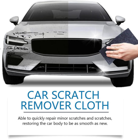 Scratch Remover Magic Cleaning Cloths Pack 10 Easy Fix For Light Scratches Scuffs And Blemishes On Any Car Color shown in use