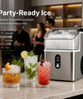 Beast Mode Countertop Nugget Ice Maker Churns Out Thirty Three Pounds Daily With Hassle Free Self Clean And One Click Start for cocktails.