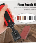 Hand holding heater from Tile Repair Kit For Porcelain And Marble Color Wax Blocks For Quick Scratch Chip Repair with red wax block
