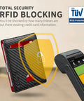 Slim Money Clip Wallet For Men RFID Blocking 11 Card Pockets Minimalist Leather Bifold Front Pocket With ID Window Quick Pull Notch