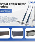 2 Pack Deck Box Hinge Replacement Set With Screws For Outdoor Storage Boxes, Weatherproof Galvanized Steel Hinges