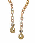 Heavy Duty 3/8 Inch 20 Foot G70 Transport Binder Chain With Clevis Grab Hooks For Towing Logging And Tie Down Binding Equipment