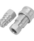 Rock Solid Hardened Steel Hydraulic Quick Coupler 3 4 Inch Npt Iso5675 Compatible Quick Connect Fitting, angled pair