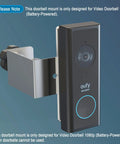 Anti Theft Doorbell Mount For Eufy Video Doorbell C210 No Drill Rust Proof shown with Eufy doorbell attached