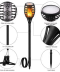Low Voltage Tiki Torch Lights With Flickering Flame Effect 12V Outdoor Pathway And Landscape Lighting Waterproof Yard Decor Safe Smoke Free