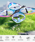 Mini Drone For Adults And Beginners, RC Butterfly Quad With Colorful LED Lights flying outdoors