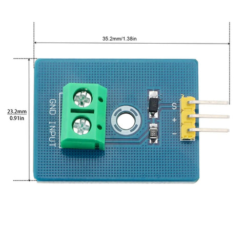 Analog Ceramic Piezo Vibration Sensor Module For Arduino DIY Kit Plug And Play With Analog Signal Output Supports 3.3V To 5V Easy To Use Vibration Detector For Microcontrollers And Robotics Projects, 35.2x23.2mm