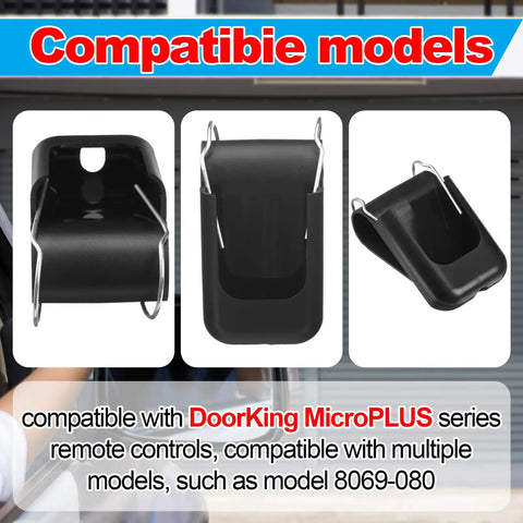 2 Pack Transmitter Clips For MicroPLUS Remote Controls, Visor Clip Holder For Garage Door Opener, Gate Opener Clip
