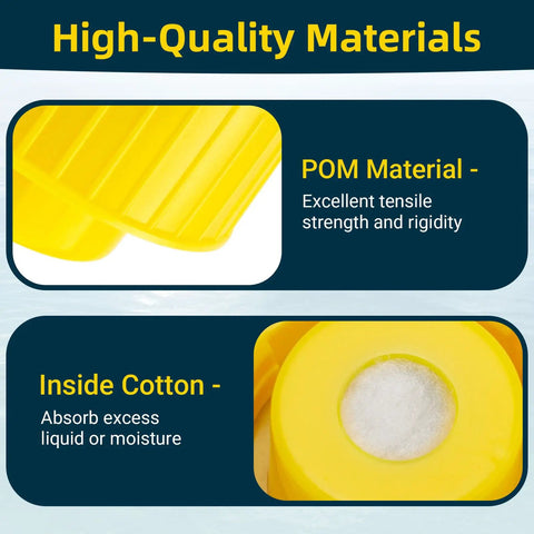 Close-up of Heavy Duty Pump Reservoir Cap For Power Pole Hydraulic Pumps and Mercury Trim Systems with POM material and cotton inside.