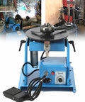 Top Shelf Compact Welding Positioner Rotary Turntable featuring stepless speed control, 90 degree tilt lock, and steel chuck.