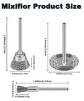 Wire wheel brush and pen style brushes size chart from 42 Piece Wire Wheel Brush Set For Rotary Tools With Steel Wire Wheels And Pen Style Brushes One Eighth Inch Shank Tough Rust Busting Deburring Kit For Gritty Cleaning In Tight Spaces On Metal Wood And Auto Projects.