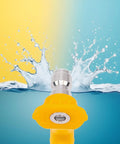 Front view of Yellow Washer Nozzle Tip For Home Pressure Washers High Pressure Lightweight And Beefy Durable Sprayer Attachment