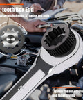 10mm Ratchet Wrench With 12 Point Design Ratcheting Combination Metric Wrench Industrial Grade Gear Spanner 72 Tooth