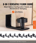 8-in-1 floor guide for 42 Inch By 84 Inch Sliding Barn Door With Hardware Kit Smooth And Quiet Operation