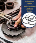 Mechanic uses 72 Mm Internal Retaining Ring Set With Four C Clip Circlips In 65Mn Steel For Automotive Grooved Shafts
