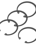 72 Mm Internal Retaining Ring Set With Four C Clip Circlips In 65Mn Steel for automotive grooved shafts, 4 pieces shown on white background.