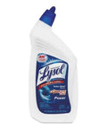 Lysol toilet bowl cleaner bottle front view with blue cap, 32 oz.