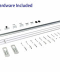 42x84 White PVC Sliding Barn Door With Hardware Kit And Pull Lightweight Translucent Plastic Panel Waterproof Easy Install