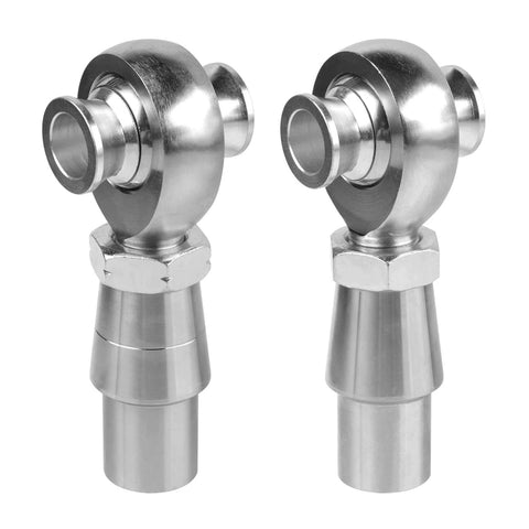 Close-up of 3/4 Heim Joint Rod End Kit with Right and Left Hand Threads, .750 Chromoly Panhard Joints Set with Tube Adapters