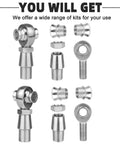 3/4 Heim Joint Rod End Kit with Left and Right Hand Threads, .750 Chromoly Panhard Joints Set with tube adapters, jam nuts, spacers.