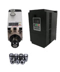 380V 7.5KW Spindle Motor Air Cooled with 4 Bearings, 7.5KW VFD Inverter, ER32 Chuck Kit for CNC Machines