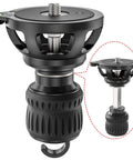 75mm Bowl Adapter with Retractable Handle and Aluminum Alloy Half Ball Leveling Base, 3/8-Inch Mounting Screw, Level Bubble, Gravity Hook