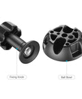Components of 75mm Bowl To Flat Converter Adapter With Three Eighths Inch Screw Mount For Tripods And Fluid Heads Made From Aluminum Alloy
