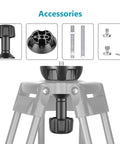 75mm Bowl To Flat Converter Adapter with Three Eighths Inch Screw Mount for Tripods and Fluid Heads, aluminum, detachable components