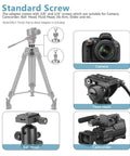 Tripod and camera setup with 75mm bowl to flat converter adapter, including fluid head and camcorder compatibility details.