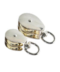 75mm DIY Mini Metal Sheave Zinc Alloy Fixed Pulley Crown Block and Tackle Lifting Wheel Single/Double Pulley