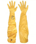Chemical resistant nitrile gloves, Sam, 10 XL, pair, yellow long gauntlet style