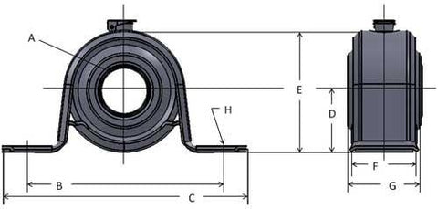 7/8 BFE14A Extra Strength Pillow Block Mounted Bearing - VXB Ball Bearings