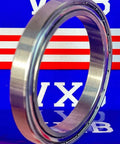 S6811ZZ Food Grade Stainless Steel Ball Bearing 55mm x 72mm x 9mm side view with metal shields.