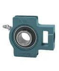 UCST206-20 1-1/4 in pillow block bearing with wide inner ring, ball insert, set screw locking, cast iron ST206 housing front view