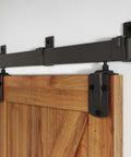 7 Foot Box Rail Barn Door Hardware Kit For Exterior And Interior Doors Sliding Heavy Duty Wall Mount Kit Easy To Install